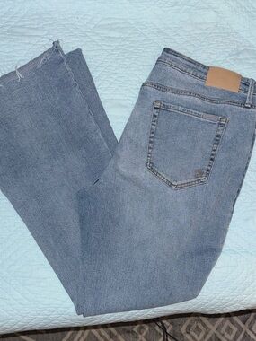 Seven7 Women's Light Blue Wide-Leg Jeans